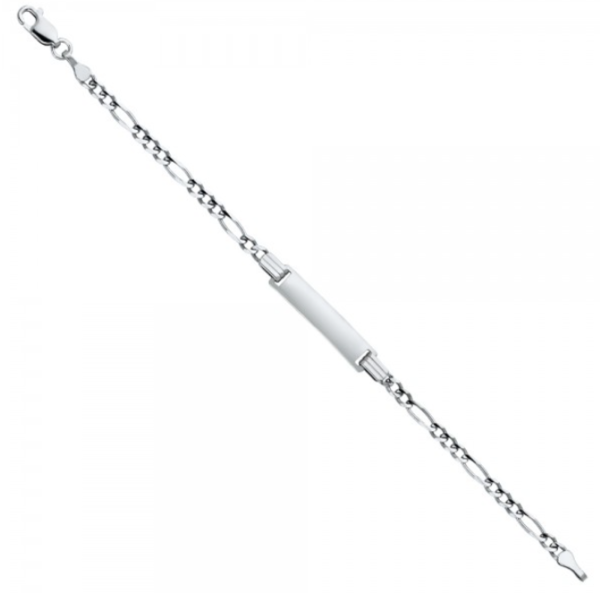 14KW Figaro 3+1 Baby ID Bracelet - 6"