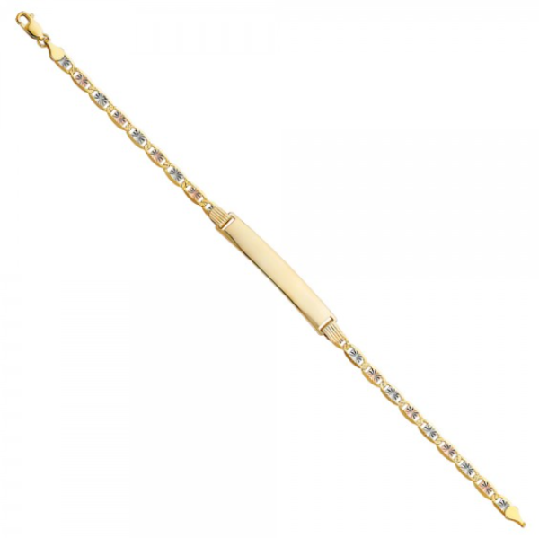 14K 3C Valentino DC ID Bracelet - 7.5"