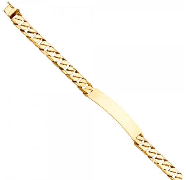 14KY Cuban Link ID Bracelet - 8.5"