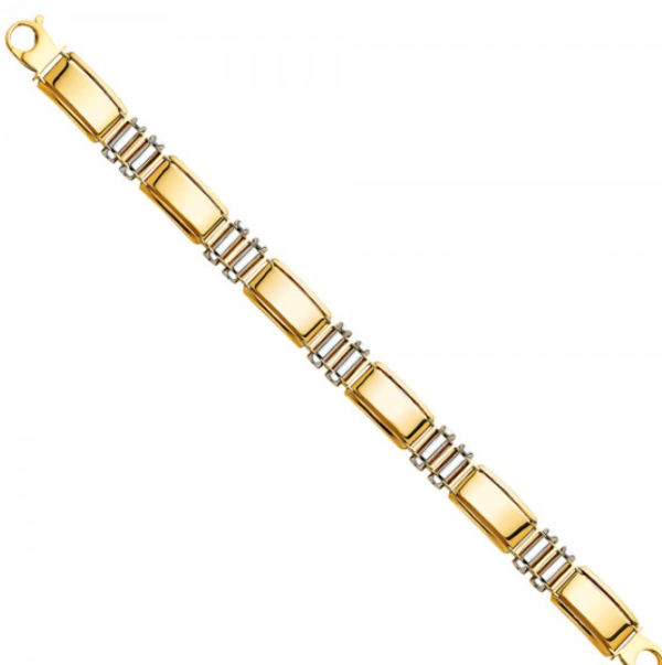 14K 2T Men's Bracelet - 8"