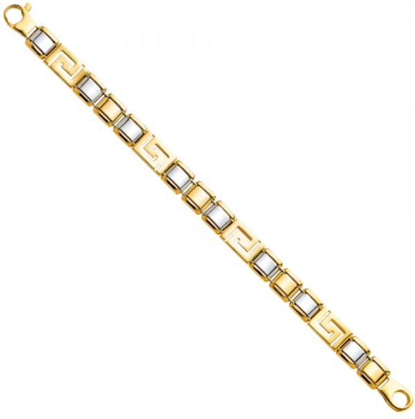 14K 2T Men's Bracelet - 8"