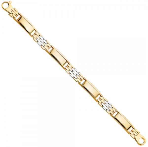 14K 2T Men's Bracelet - 8"