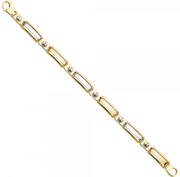14K 2T Men's Bracelet - 8"