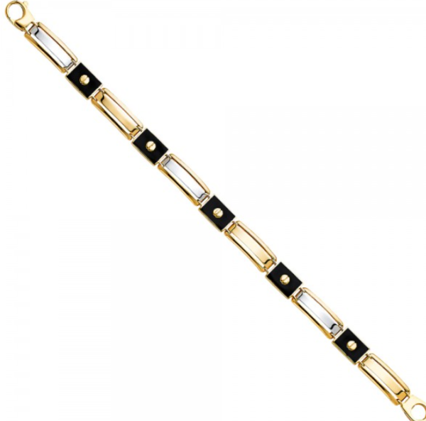 14K 2T Men's Bracelet - 8"