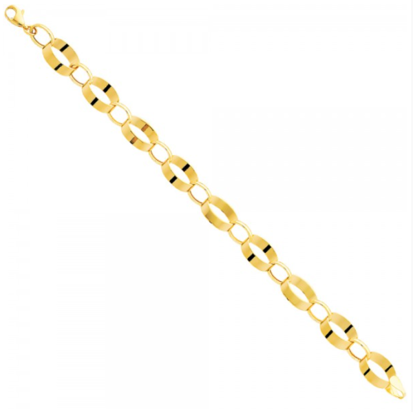 14KY Light Fancy Hollow Bracelet - 7.5"