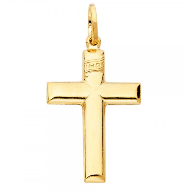 14KY Simple Cross Religious Pendant