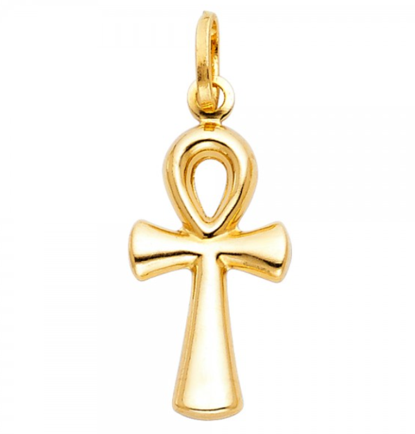 14KY Ankh Cross Religious Pendant