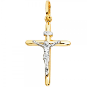 14K 2T Crucifix Cross Religious Pendant
