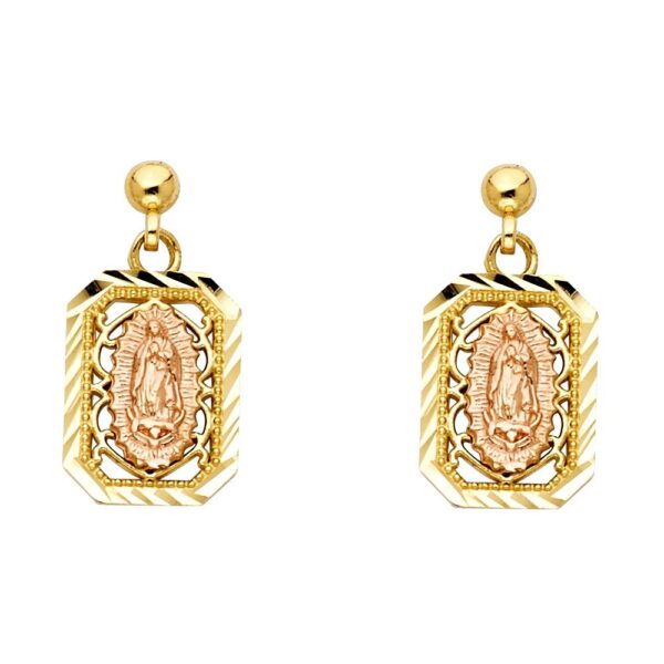 2T Hanging Our Lady of Guadalupe Earrings
