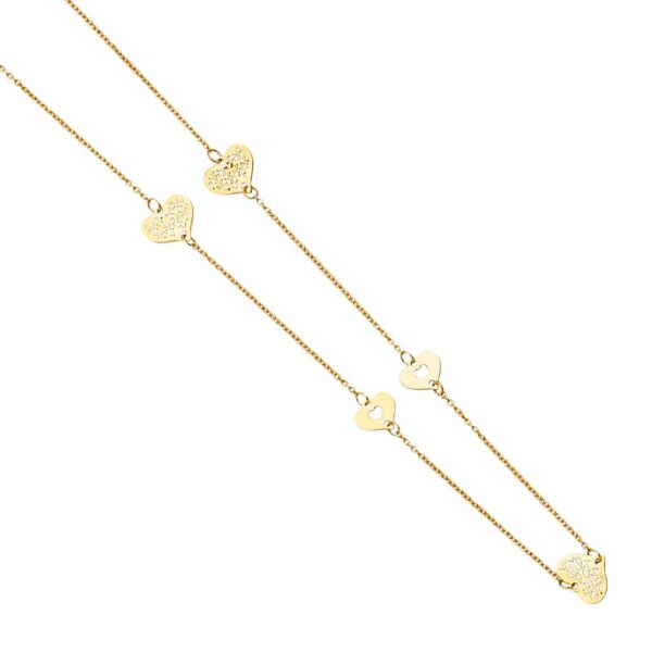7 Heart Charms Necklace