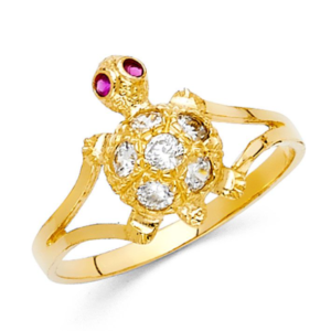 CZ Turtle Fancy Ring