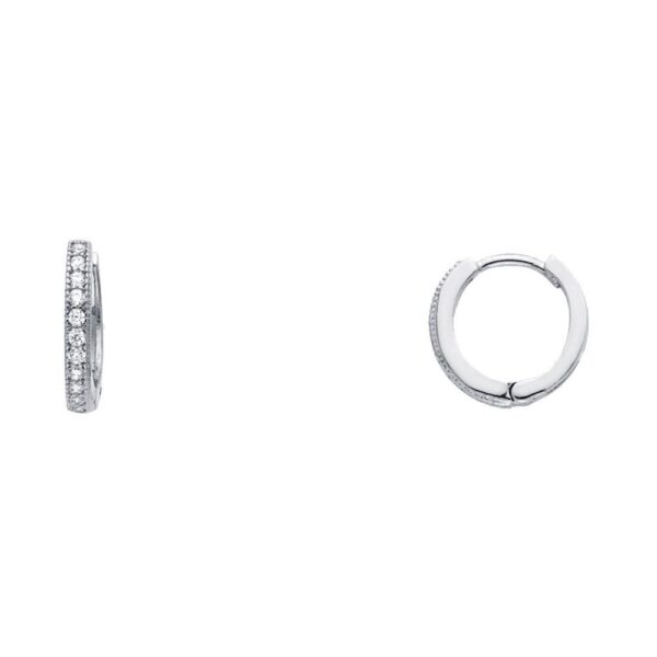 RD CZ Pave Huggies Earrings