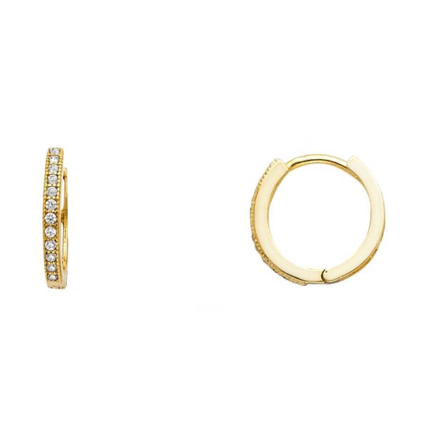 RD CZ Pave Huggies Earrings